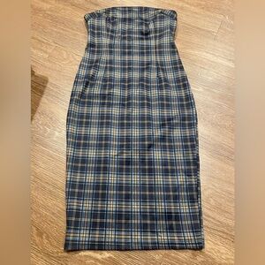 AKIRA Plaid Midi pencil dress